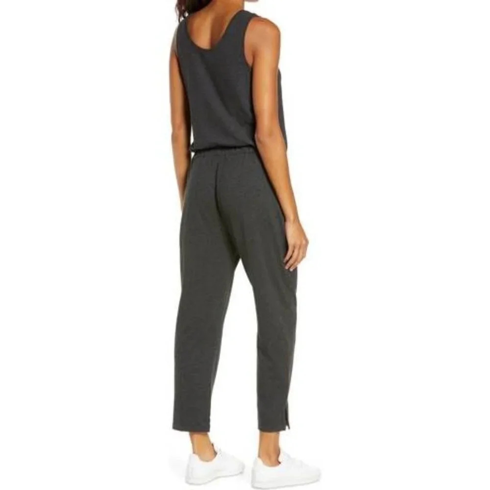 Zella Gwen Sleeveless Knit Romper Jumpsuit in Gray. Sz: 1X - Picture 2 of 8